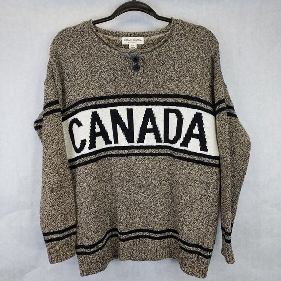 Parkhurst Sweaters - Cotton Country Parkhurst Henley Sweater Women S Knit Canada Maple Preppy Cabin